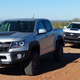 A ZR2 Bison up front. Standard ZR2s behind.